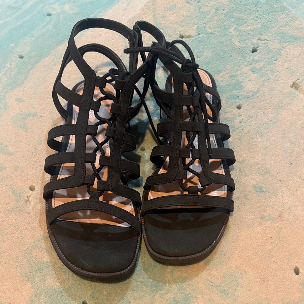 Maurices Black Strappy Sandals
